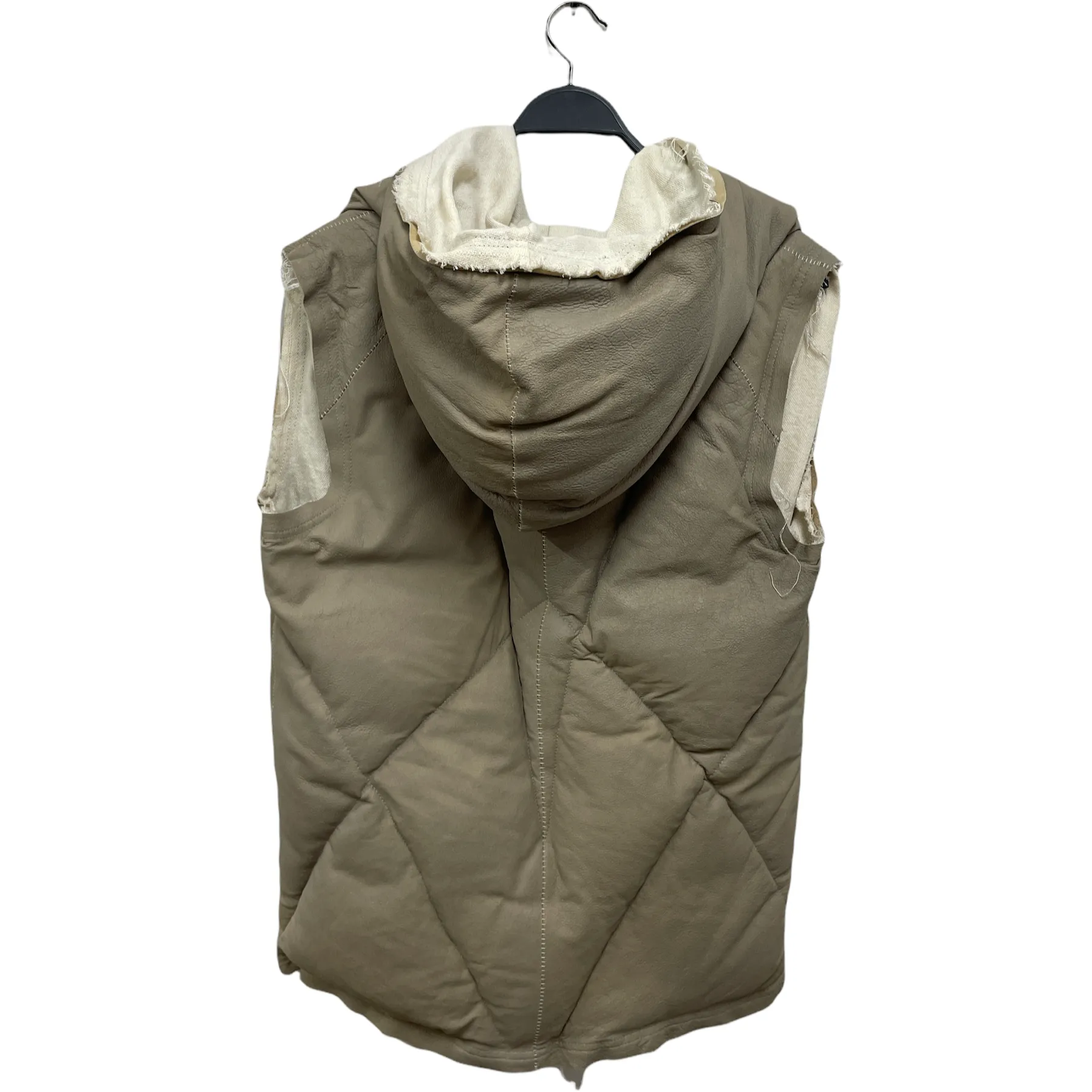 10sei0otto/Puffer Vest/50/Plain/Leather/KHK