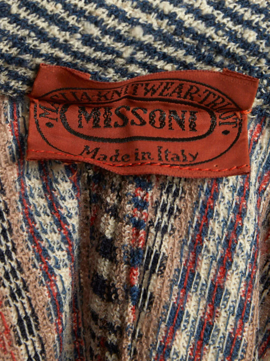 1970s Missoni woollen cape with check pattern