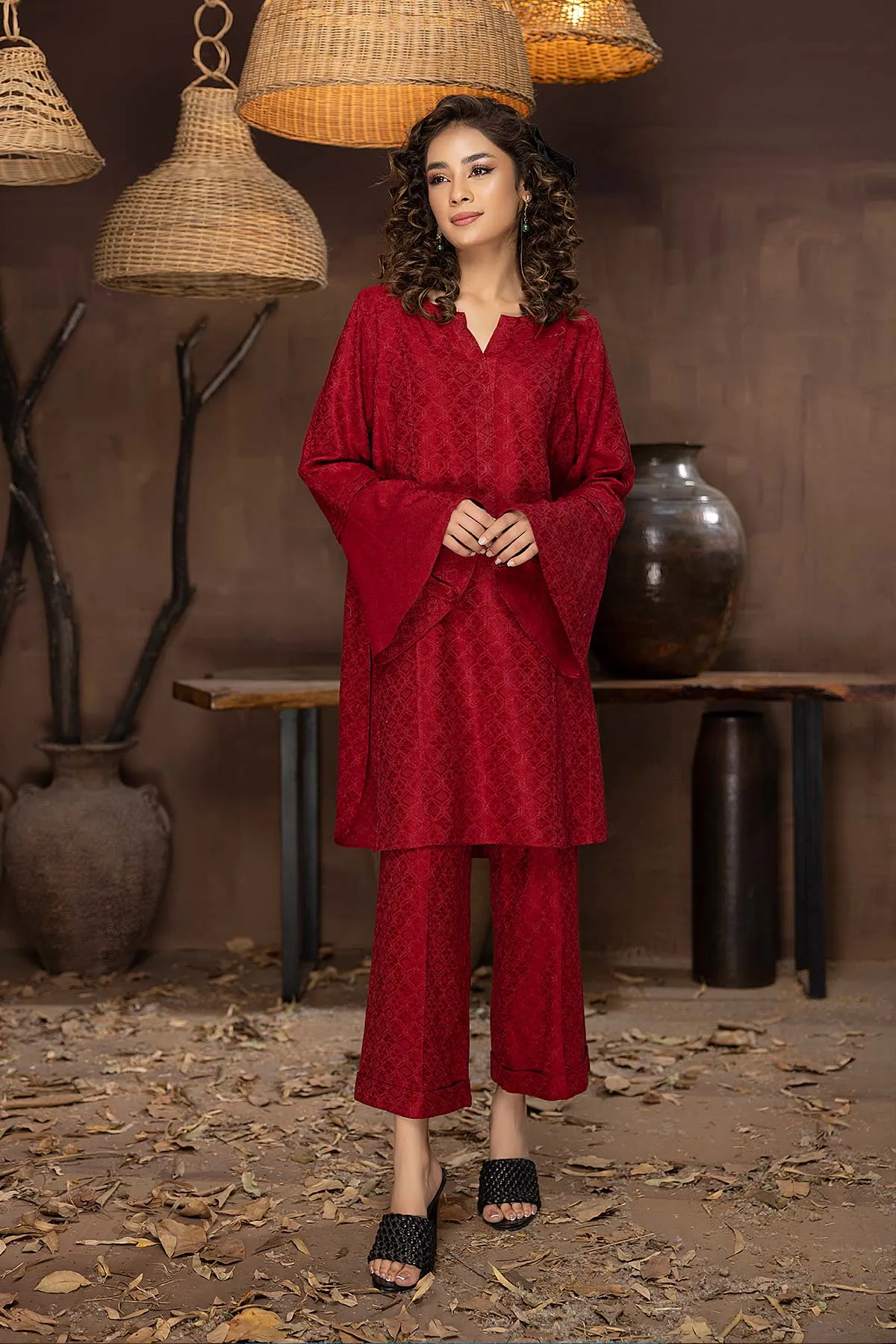 2-PC Woolen Broshia Shirt with Qlot Trouser CPG22-97