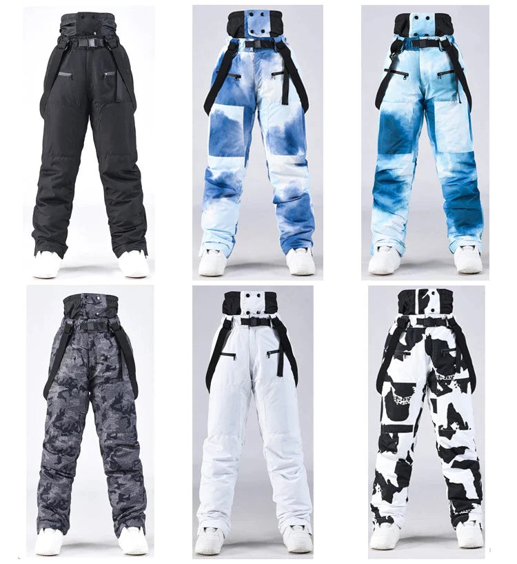 2023 Outdoor Sport Mountain Man Snow Trousers Windproof Female Alpine Overalls Costumes Waterproof Warm Women Big  Ski Pants