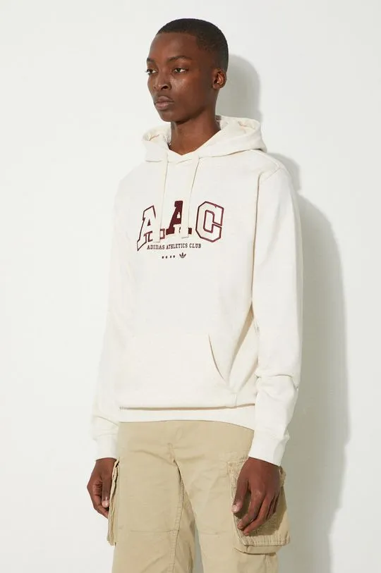 adidas Originals cotton sweatshirt adidas Originals Metro AAC Hood IC8382 men's beige color