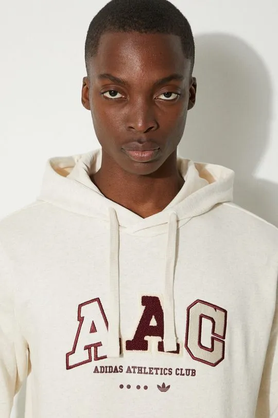 adidas Originals cotton sweatshirt adidas Originals Metro AAC Hood IC8382 men's beige color