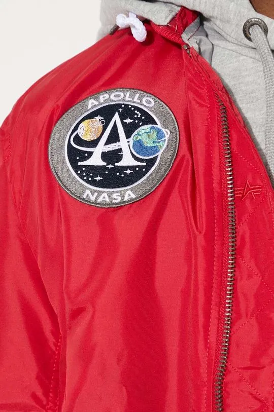 Alpha Industries bomber jacket Alpha Industries MA-1 Zip Hood Apollo 136106 665 menﾒs red color