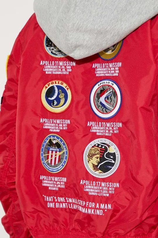 Alpha Industries bomber jacket Alpha Industries MA-1 Zip Hood Apollo 136106 665 menﾒs red color