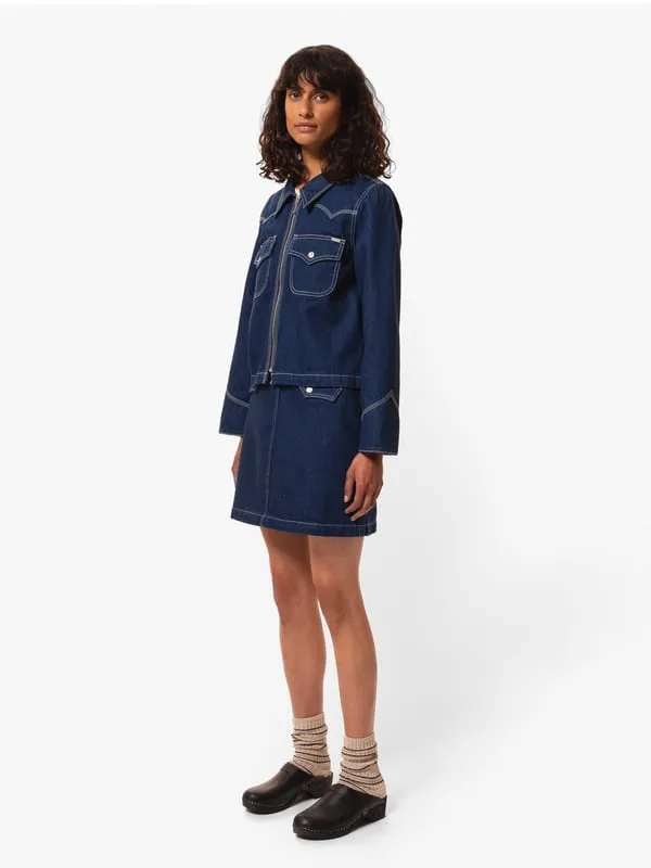 Anja Western Denim Jacket Blue