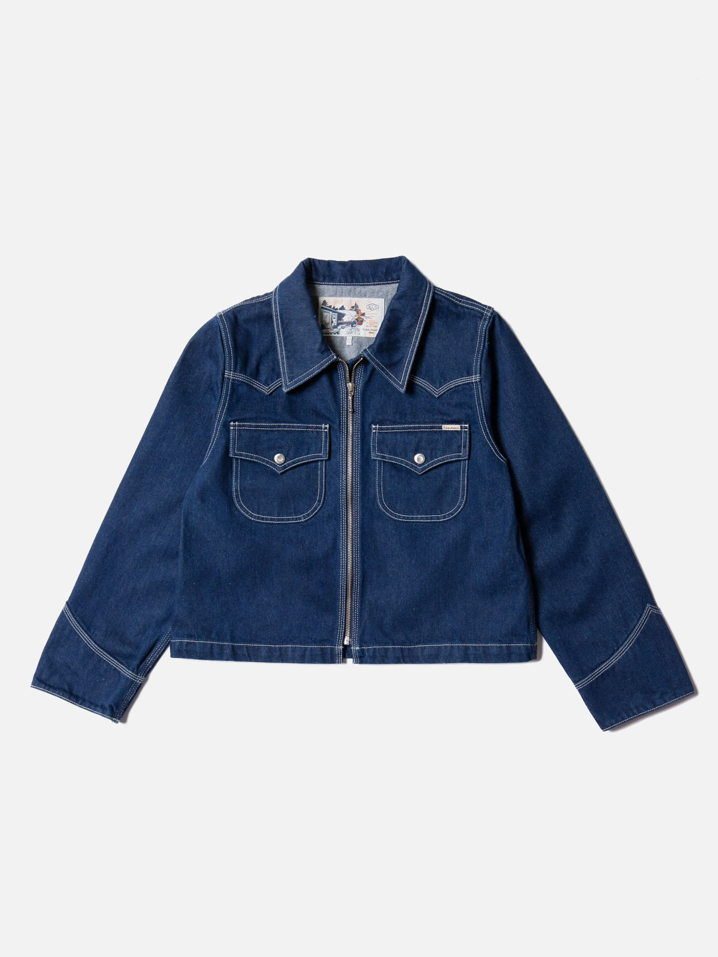 Anja Western Denim Jacket Blue