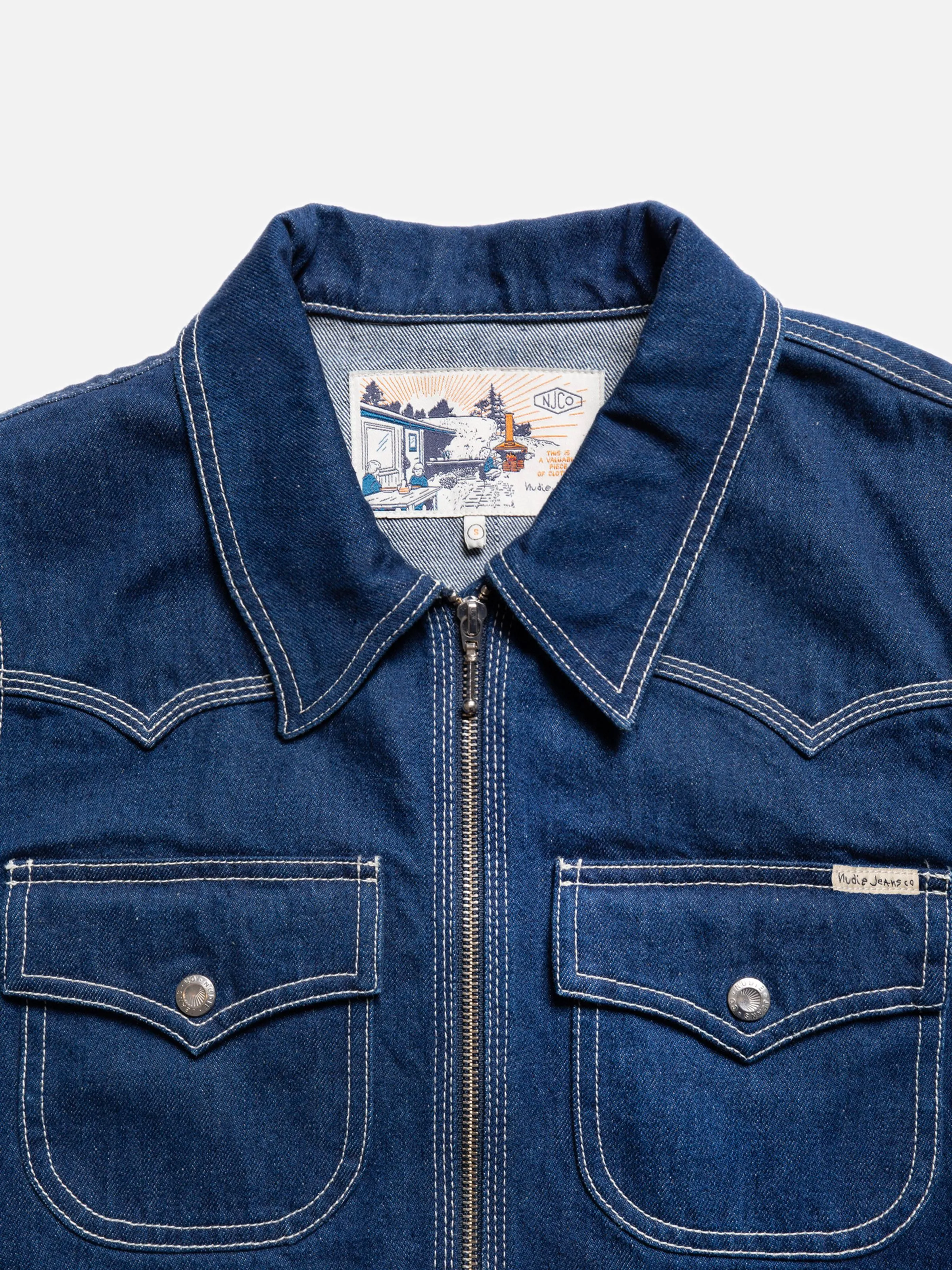 Anja Western Denim Jacket Blue