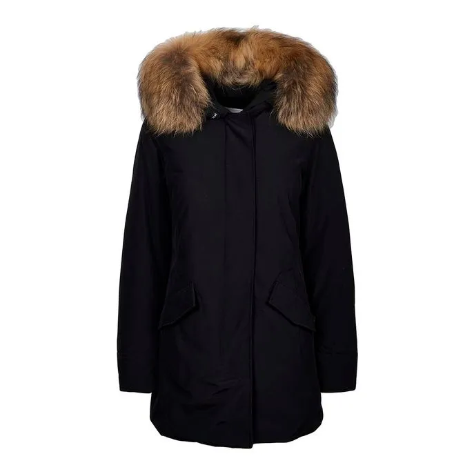 ARCTIC PARKA WITH HOOD AND DETACHABLE FUR Woman Black