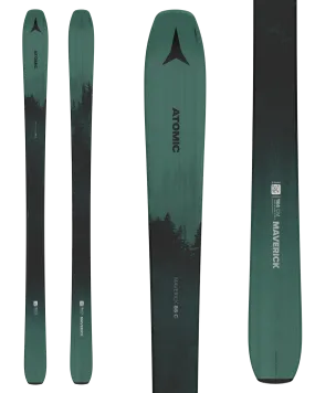 Atomic Maverick 86 C Women's Snow Skis - Dark Green/Black - 2025