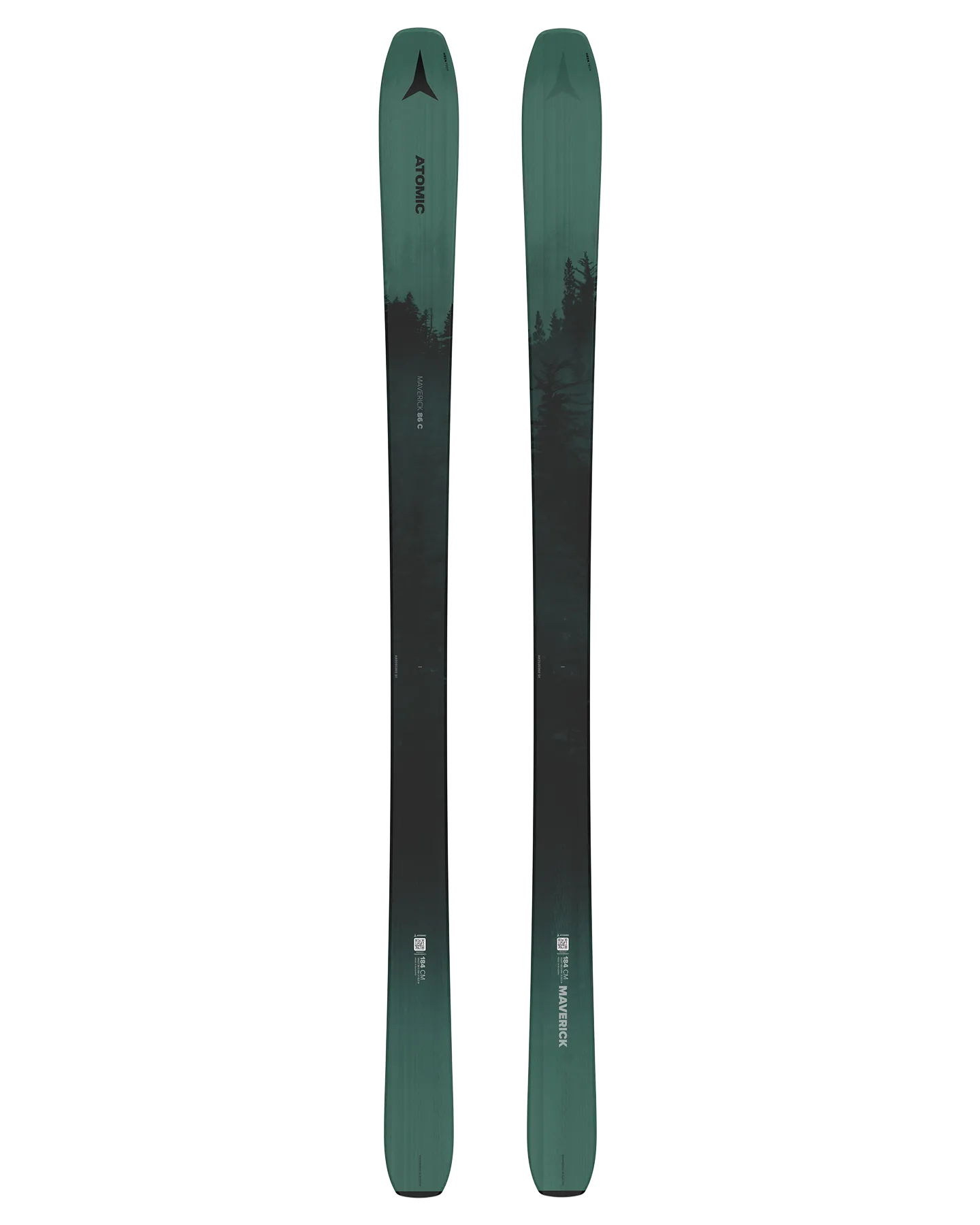 Atomic Maverick 86 C Women's Snow Skis - Dark Green/Black - 2025