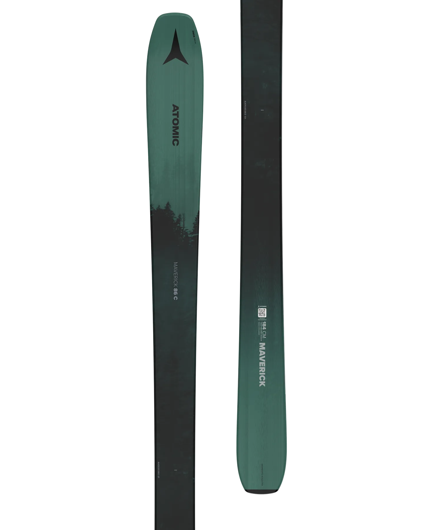 Atomic Maverick 86 C Women's Snow Skis - Dark Green/Black - 2025