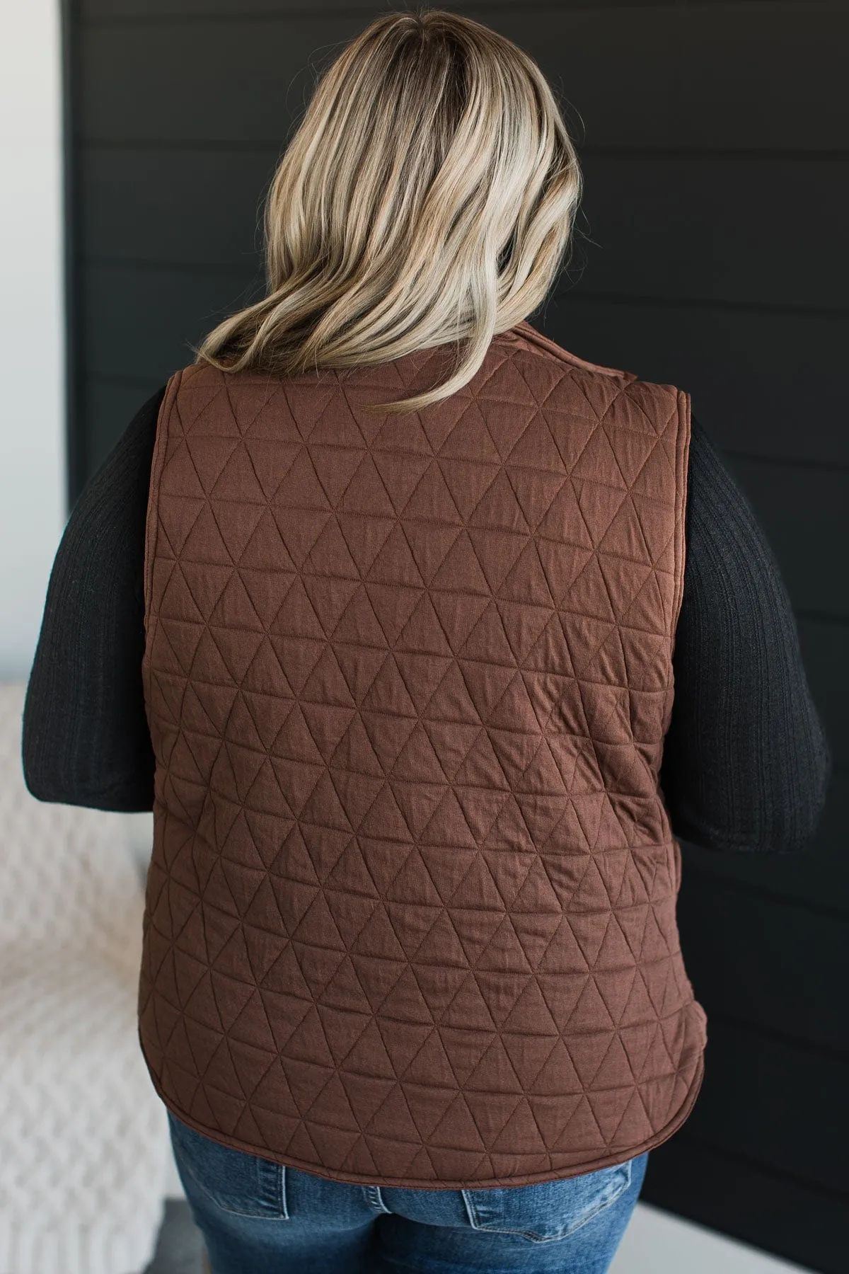 Beyond Comparison Puffer Vest- Dark Mocha