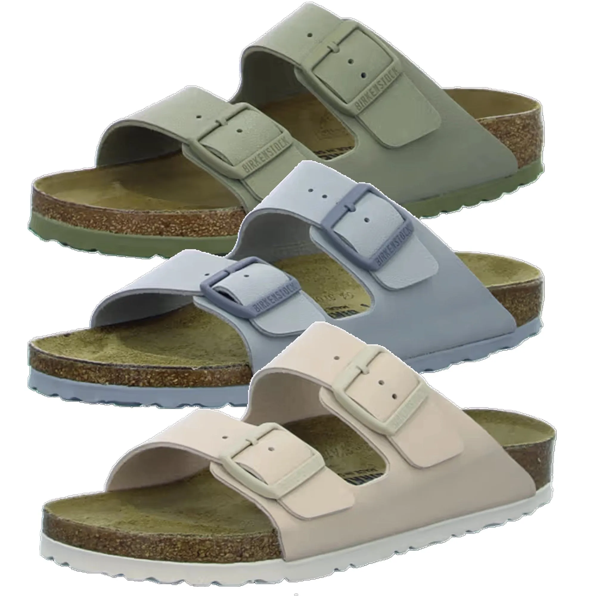 Birkenstock Arizona BF New Beige Stone Khaki Sandals Slides Mules Shoes women men