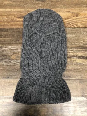 Blank 3 hole ski mask for embroidery | Plain three hole ski mask for customization | Dark Gray