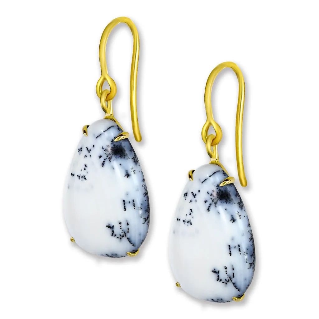 Blossom Convertible Earrings with Carved Onyx & Agate