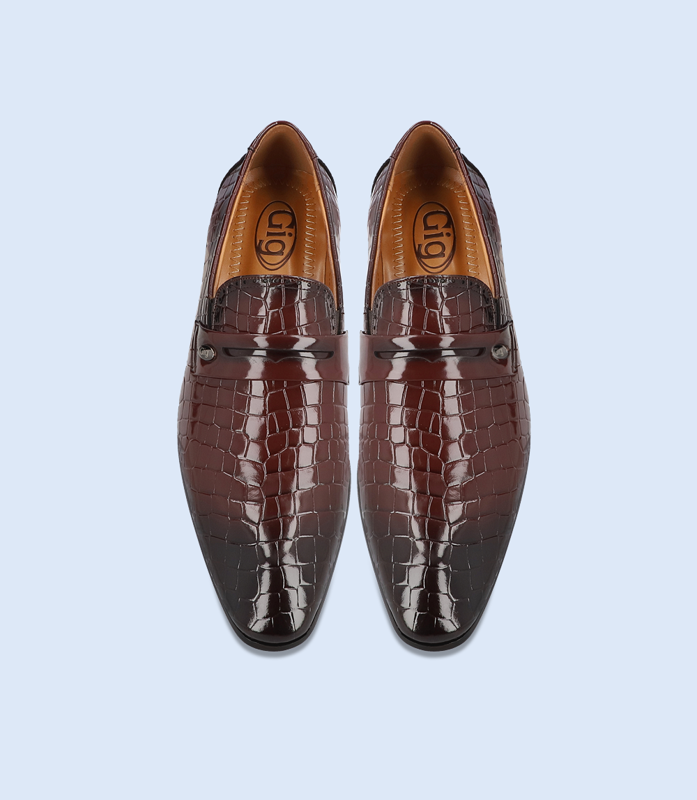 BM5050-Burgandy-Men Formal Slip-on's