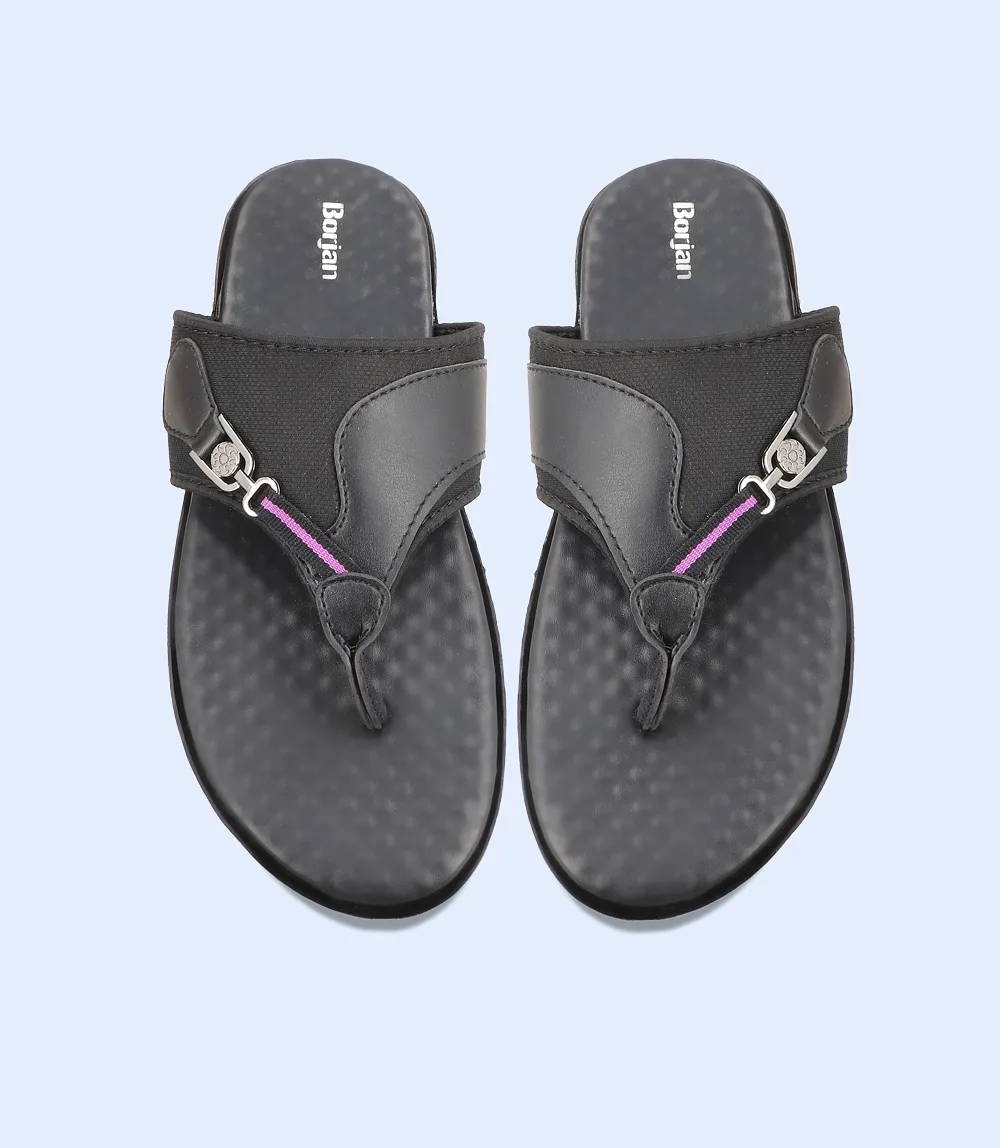 BM5466-BLACK-Men Chappal