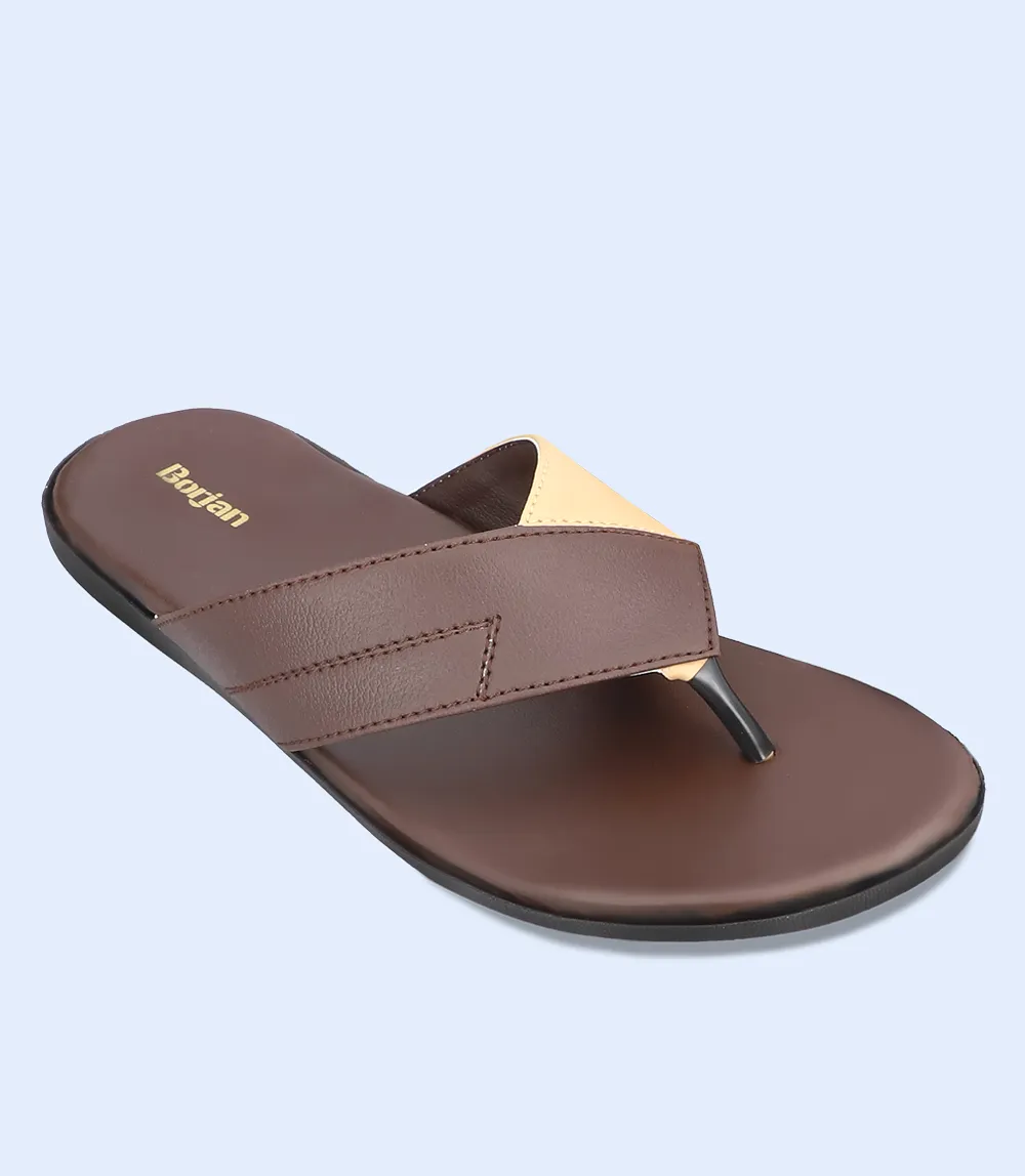 BM5535-BROWN-Men Chappal