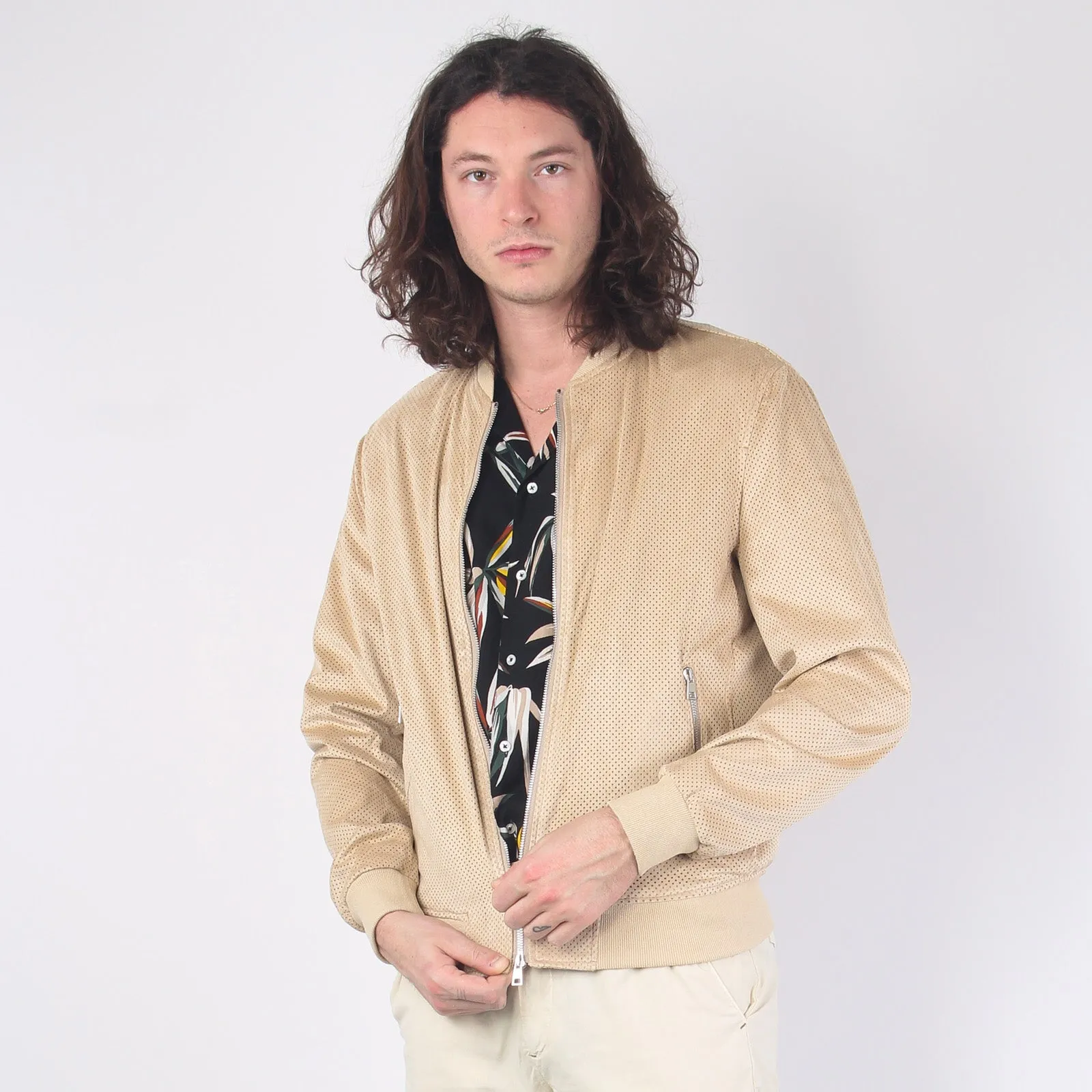 Bomber Traforato Beige