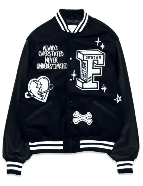 Bulldog First Row Black Varsity Jacket - William Jacket