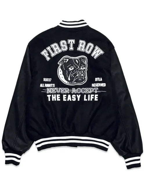 Bulldog First Row Black Varsity Jacket - William Jacket