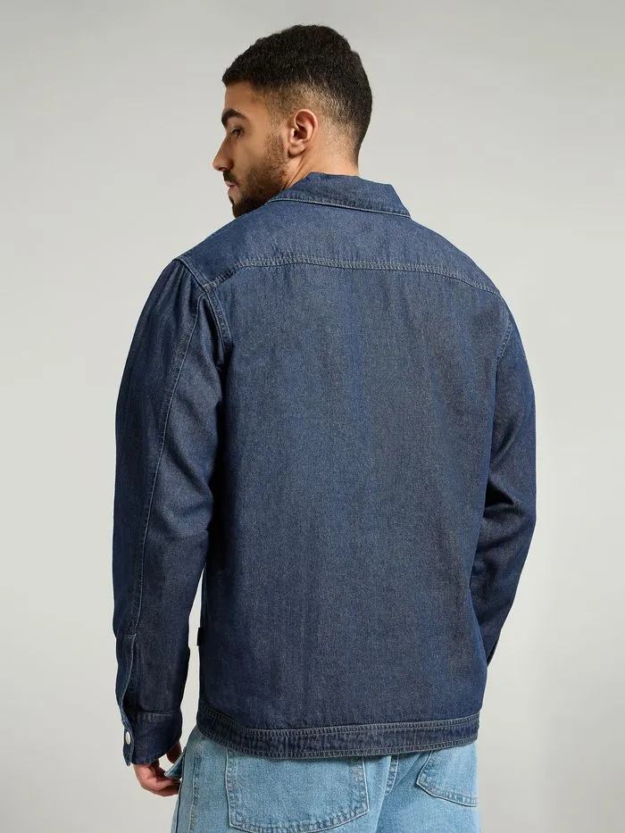 Buy Dark Blue Denim Jacket Shirt Online in India -Beyoung