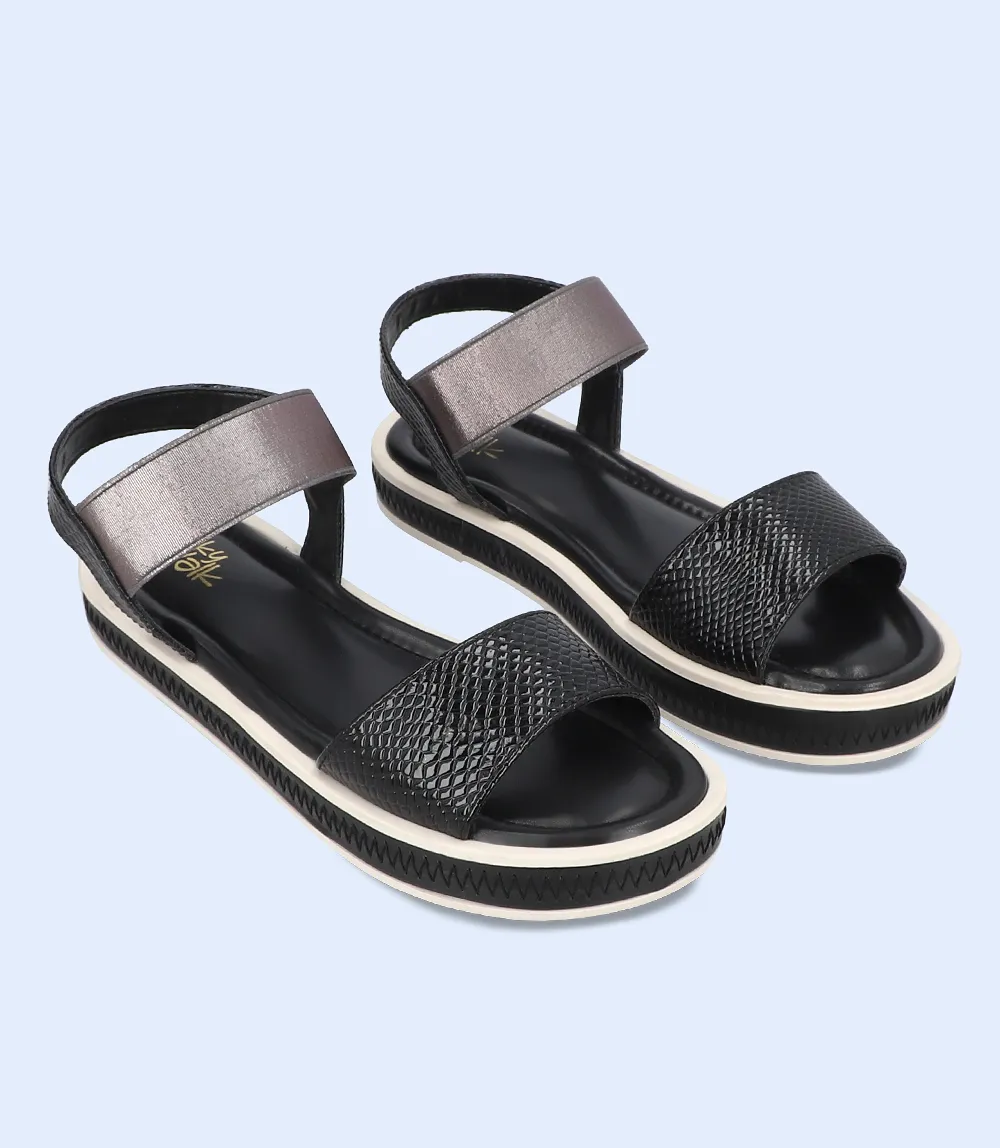 BW9747-BLACK-Women Comfort Sandal