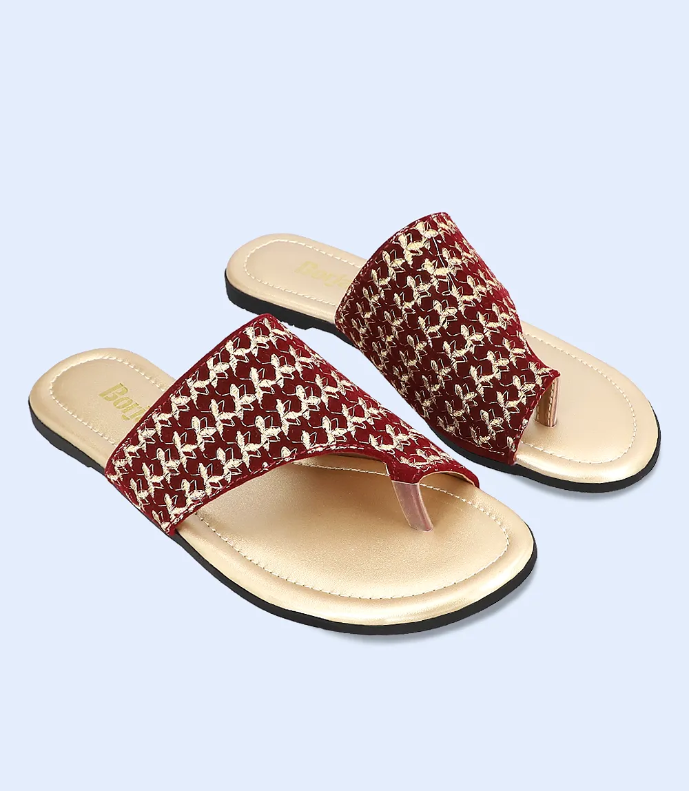 BW9903-MAROON-Women Chappal