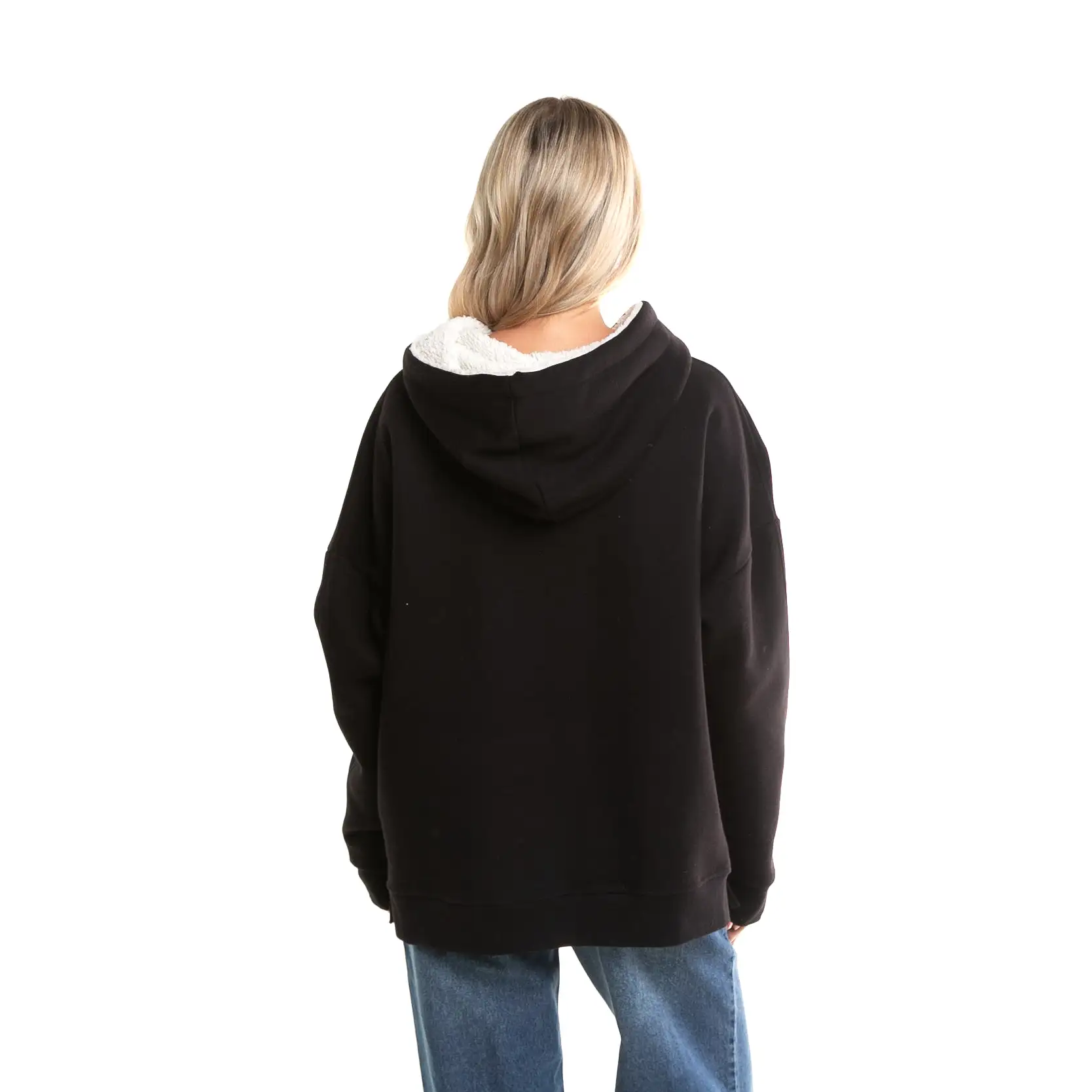 Canguro Rusty Resting Oversize Hood Ld Black