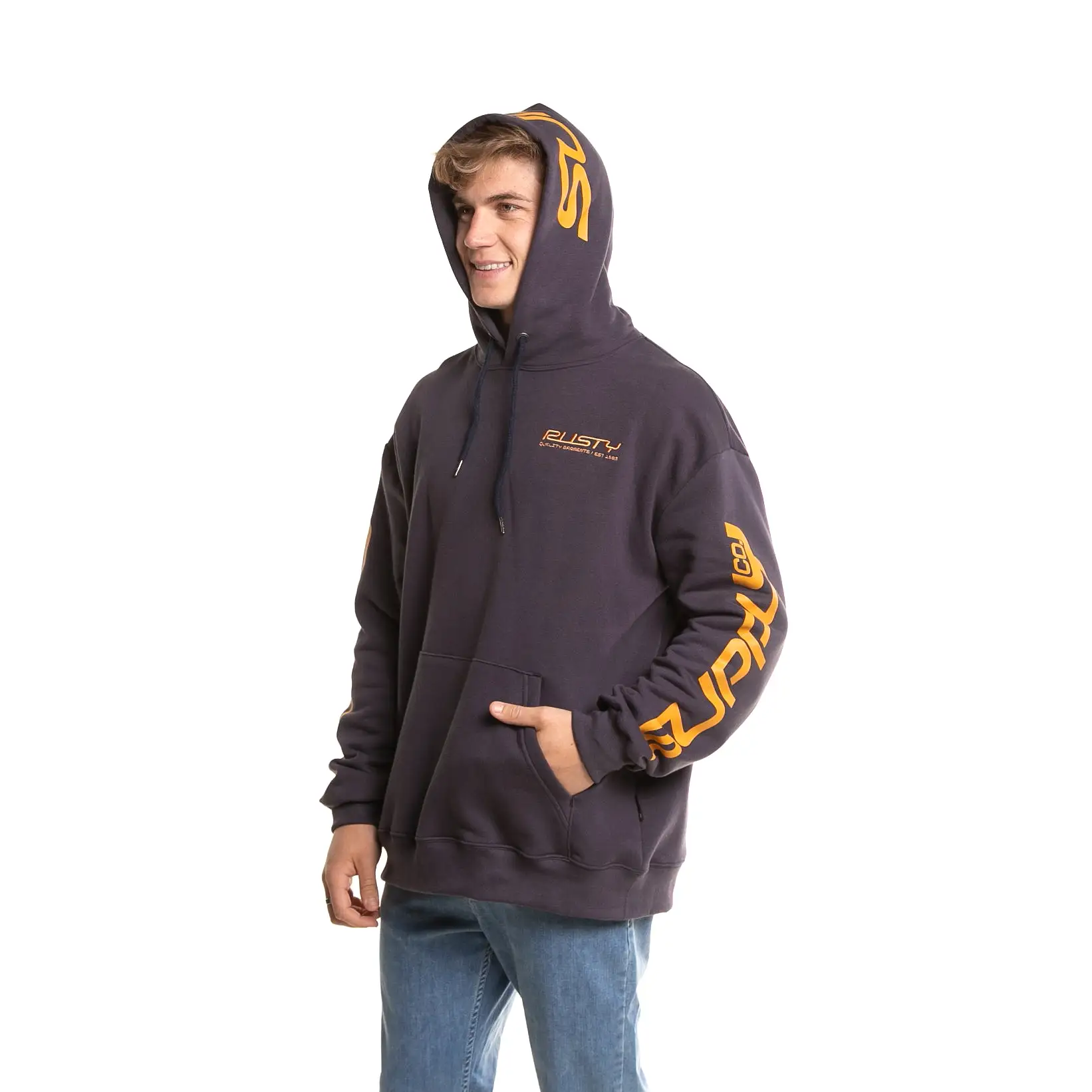 Canguro Rusty Shoulda Shroug Hood Navy/Gold