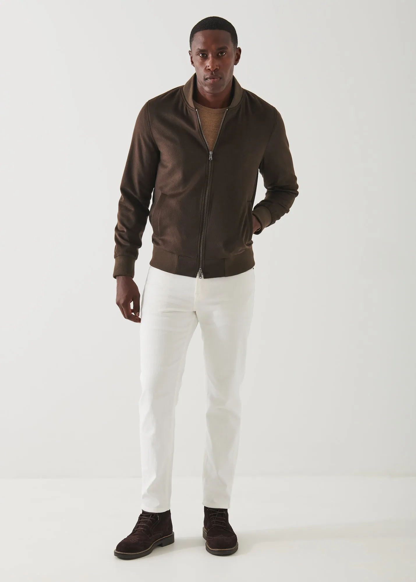 CASHMERE BASEBALL BOMBER