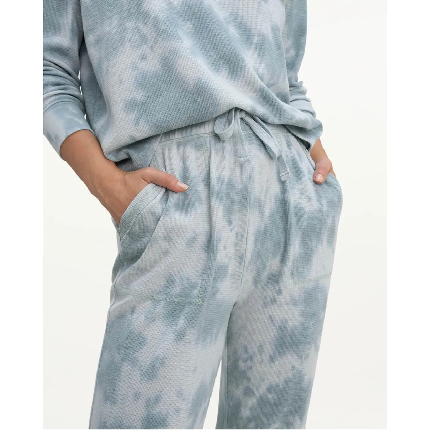 Cloud Thermal Tie Dye Jogger- Mint