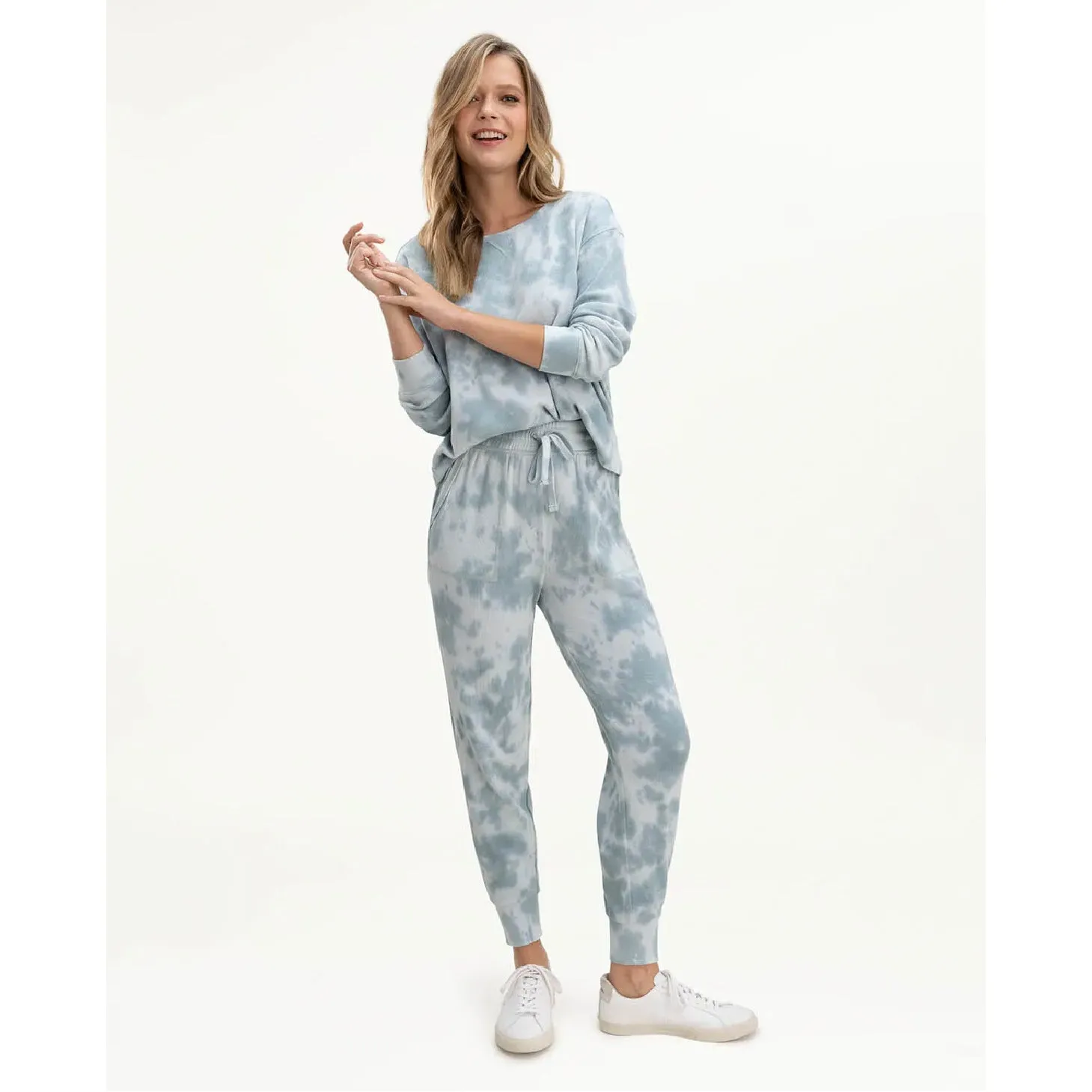 Cloud Thermal Tie Dye Jogger- Mint