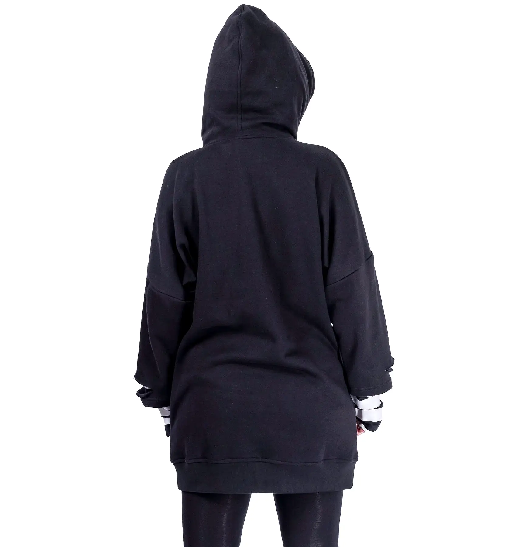 CROSSBONE PANDA HOOD - BLACK/WHITE