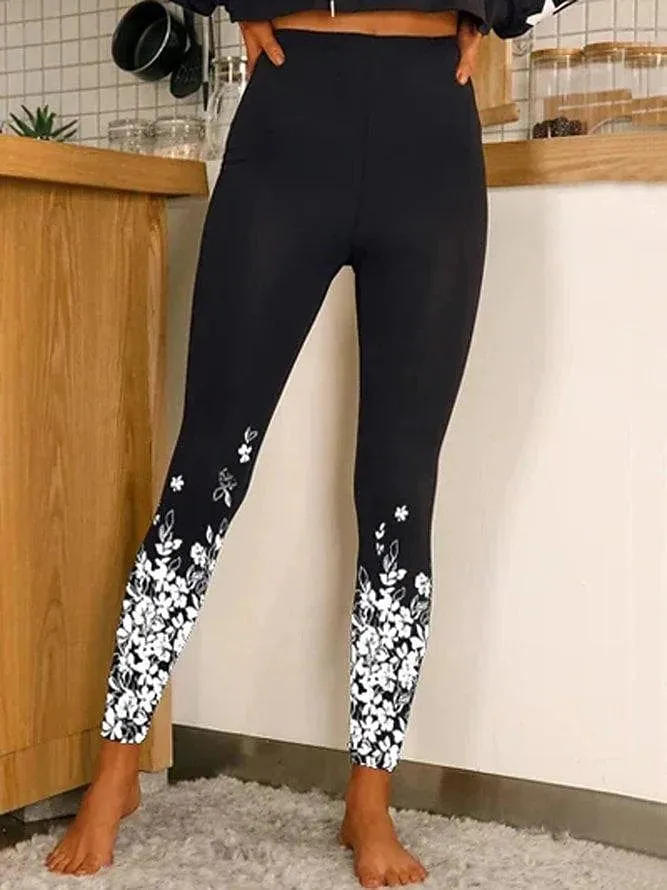 Designer Sparkle & Shine Weekend Yoga Print High-Waisted Tights Leggings