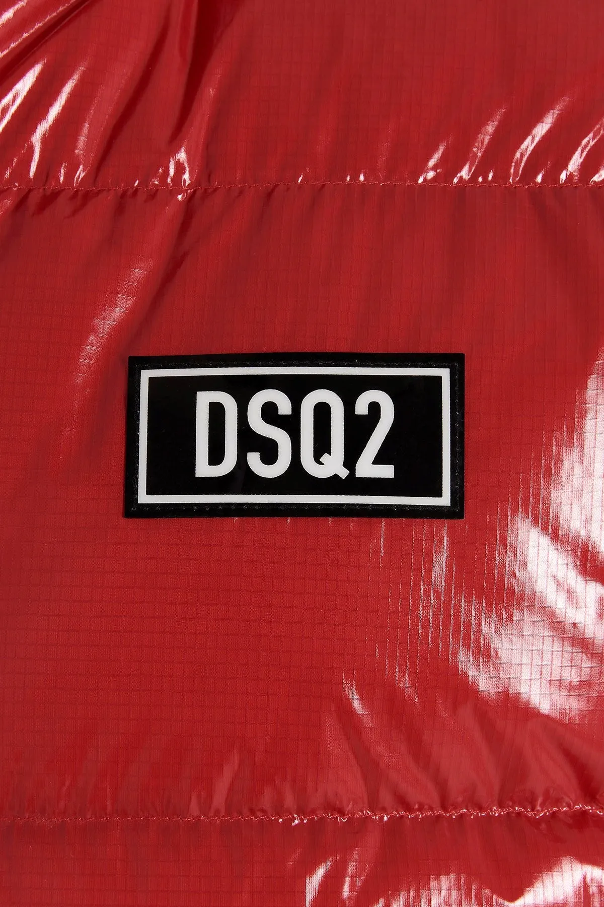 Dsquared2 High-Shine Logo-Patch Padded Vest