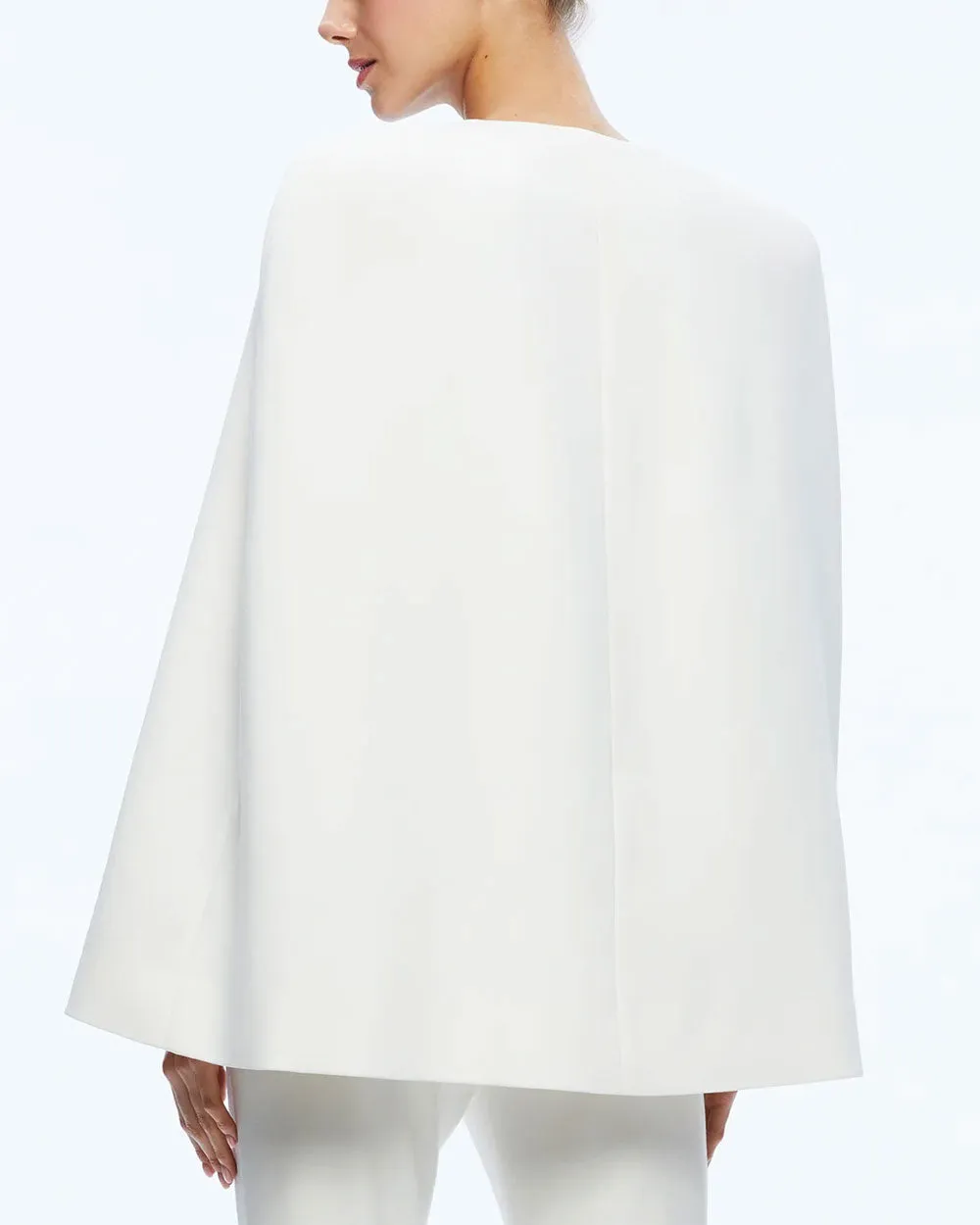 Ecru Marica Square Neck Cape Top