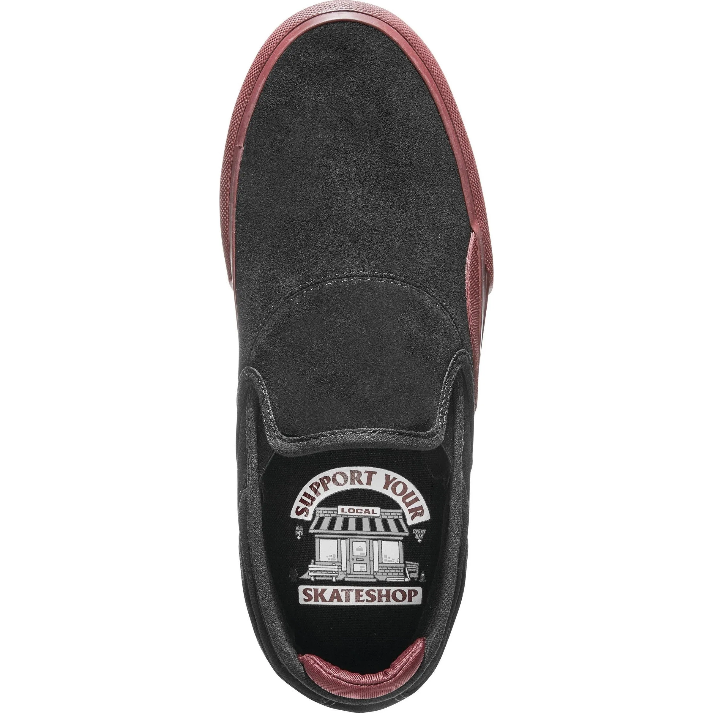 Emerica Wino G6 Slip On - (Skateshop Day) Black Red