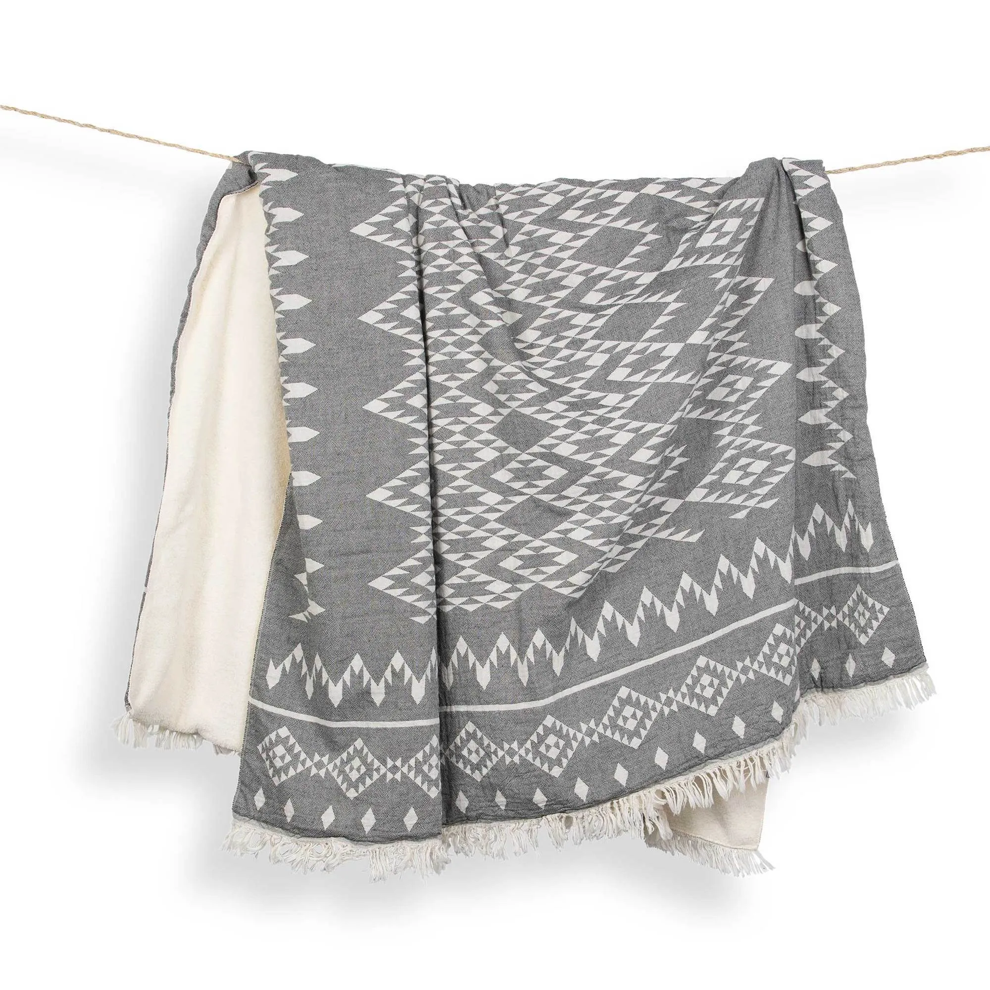 Fair Trade Fleece Lined Throw & Sadhana Blanket