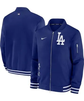 Fanatics Nike Men's Royal Los Angeles Dodgers Authentic Collection Full-Zip Bomber Jacket