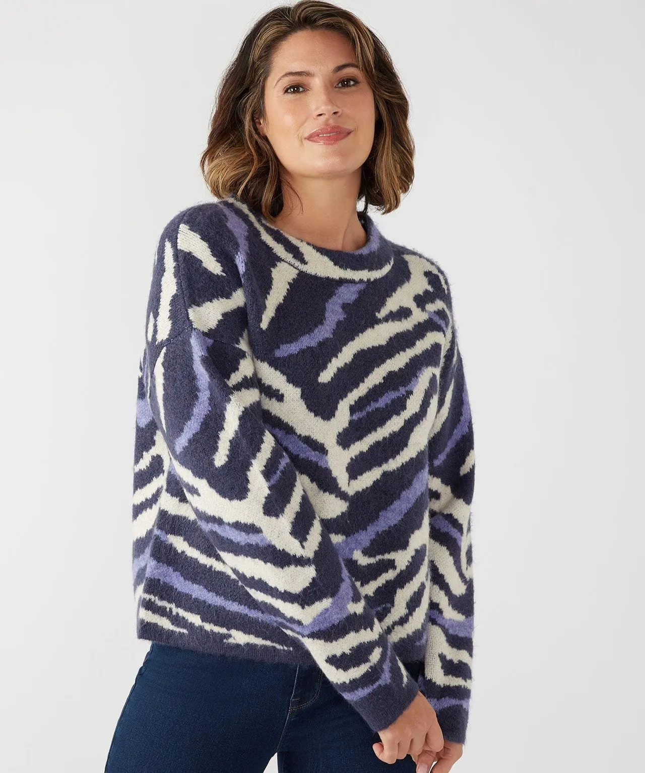 First Avenue Zebra Knit Jumper