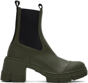 GANNI Khaki City Boots