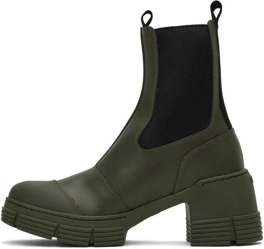 GANNI Khaki City Boots