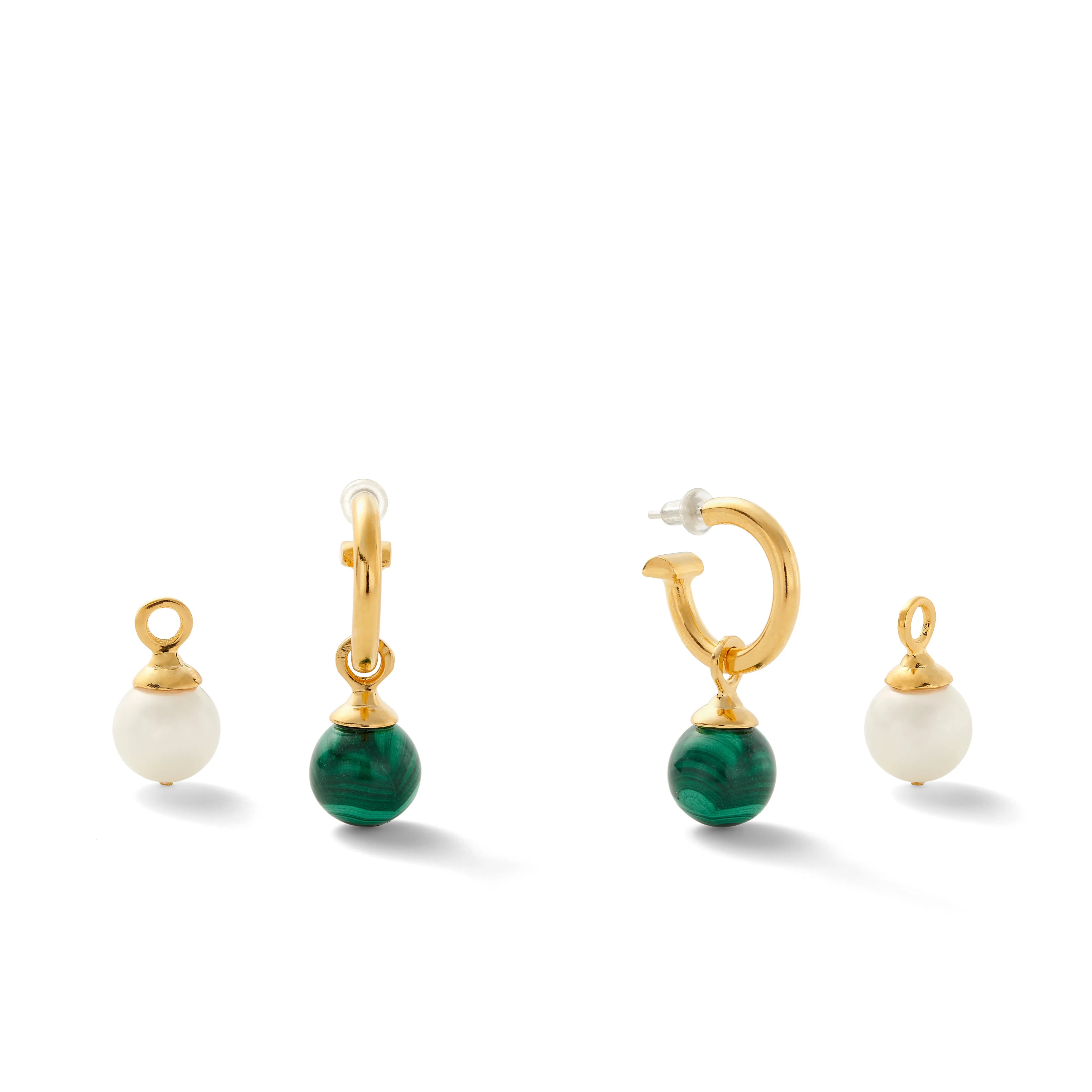 Gold + Green Mia Earring