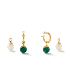 Gold + Green Mia Earring