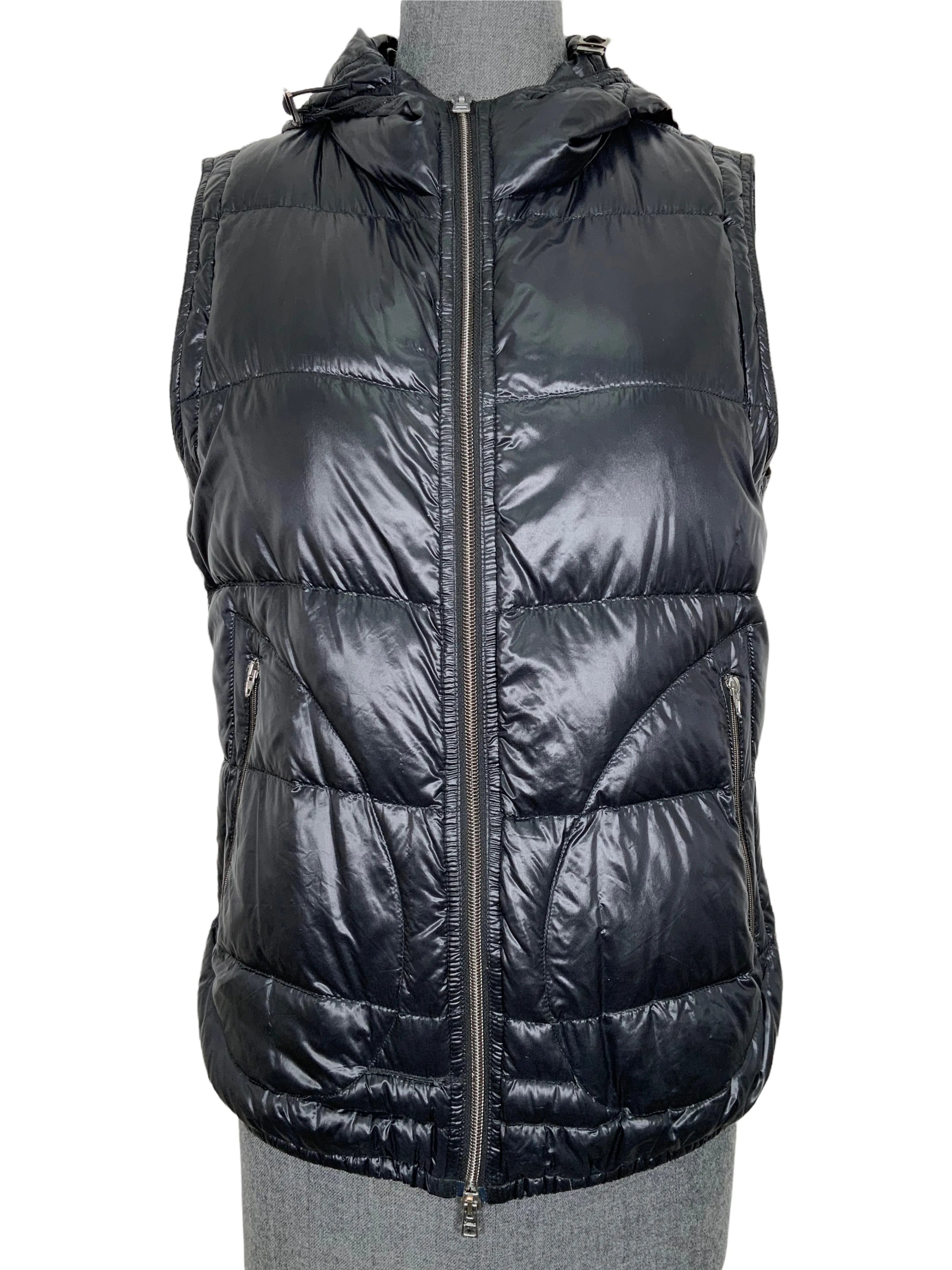 Herno Quilted Puffer Vest with Hood Size L