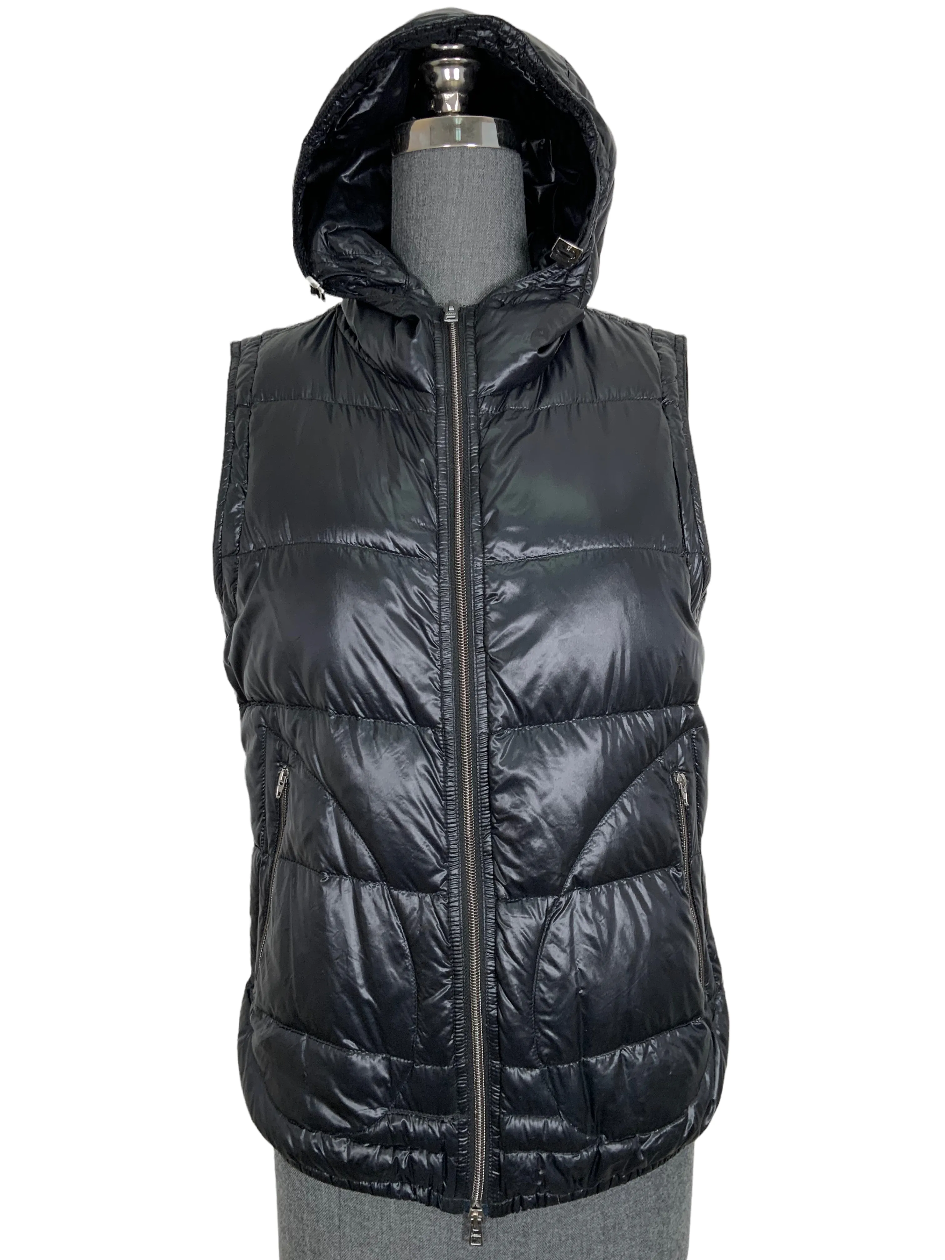 Herno Quilted Puffer Vest with Hood Size L