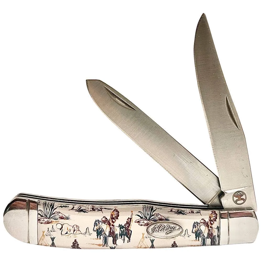 HOOEY CHIEF CREAM LARGE TRAPPER KNIFE