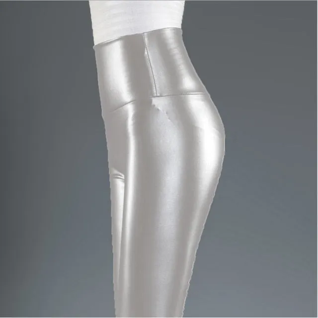 Hotsale Womens PU Leather Pants High Elastic Waist Leggings