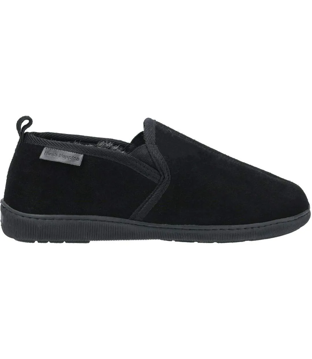 Hush Puppies Mens Arnold Slip On Leather Slipper (Black) - UTFS6648